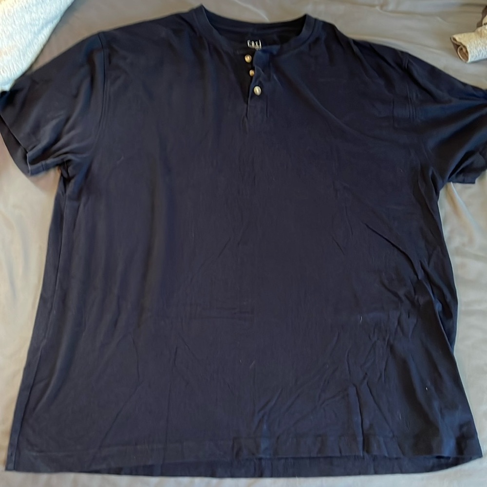 Large Men’s Navy Blue Cosi Concept Short Sleeve Button Shirt